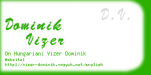 dominik vizer business card